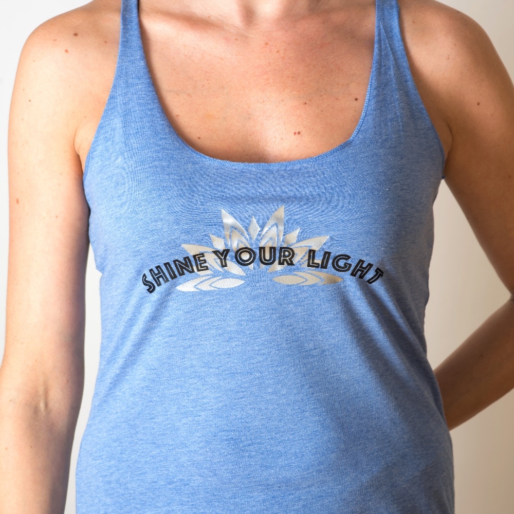 Shine Your Light, Racerback Tank Top